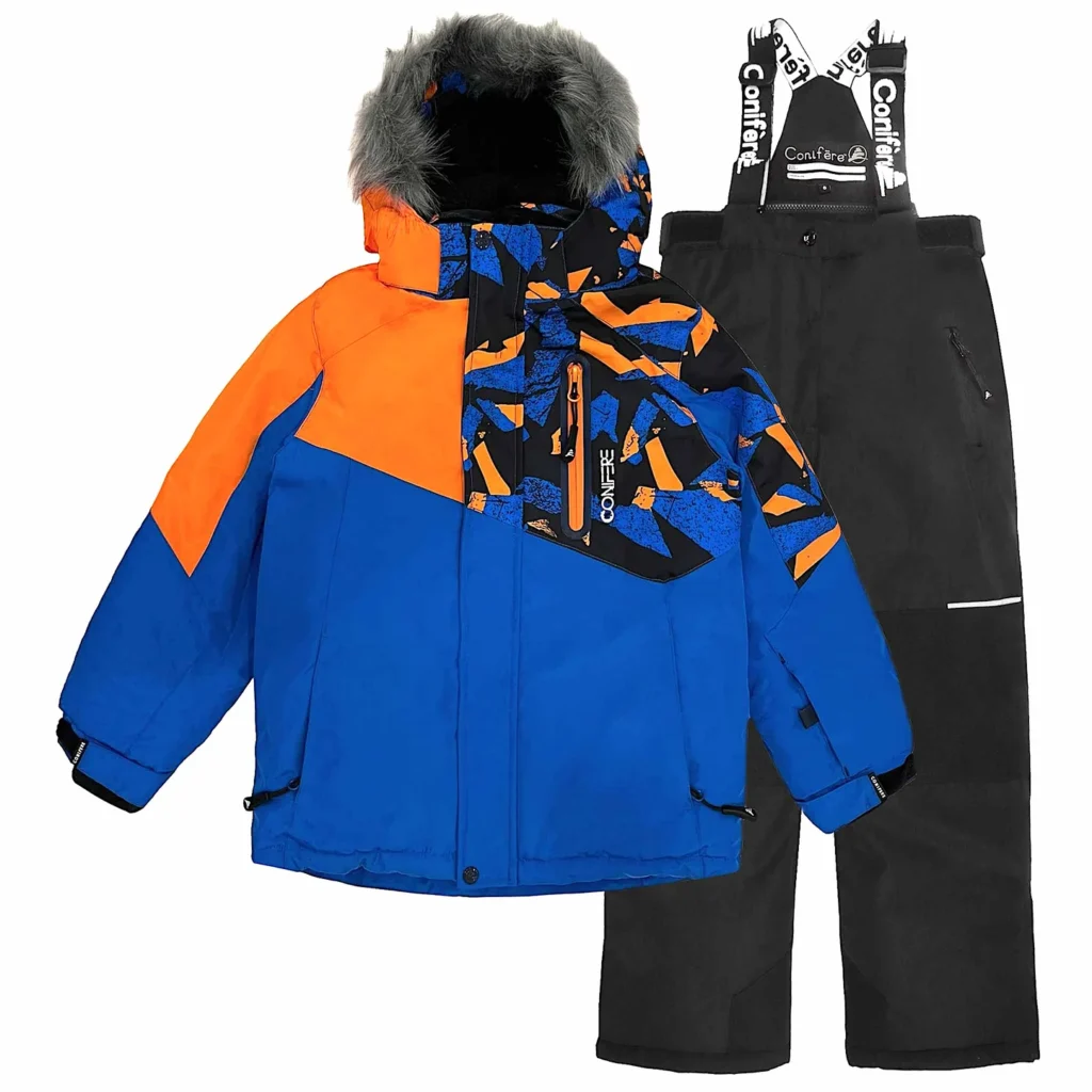 MASSIF - Boys Blue - Orange Snowsuits Set

